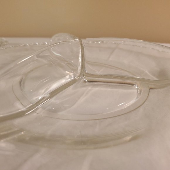 Candlewick Relish Pickle Dish and 6 plates set of 7, Vintage from France, - Picture 10 of 16